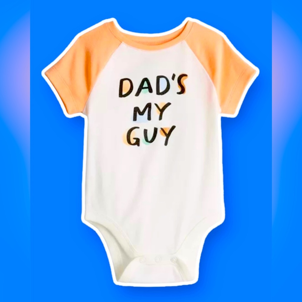 jumping beans, 12M, “Dad’s My Guy”, Short Sleeve Onesie - EUC